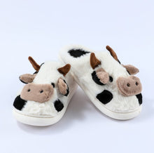 Load image into Gallery viewer, Cartoon Cow Plush Slippers
