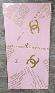 Chanel Logo With Writing  Wrapping Paper