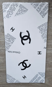 Chanel Logo With Writing  Wrapping Paper