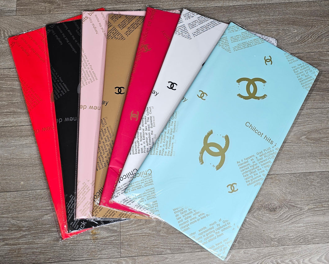 Chanel Logo With Writing  Wrapping Paper