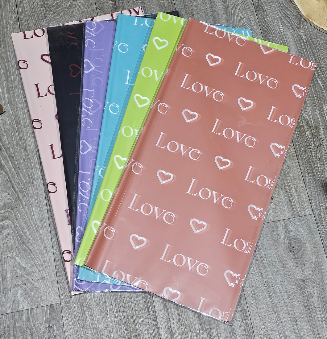 Love Wording Wrapping Paper