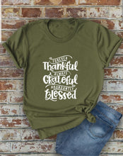 Load image into Gallery viewer, Thankful Grateful Blessed T-Shirt
