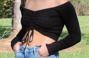 Ebony off shoulder top