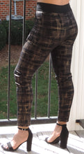 Load image into Gallery viewer, Monica Black &amp; Gold Leggings
