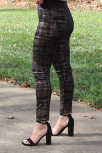 Load image into Gallery viewer, Monica Black &amp; Gold Leggings
